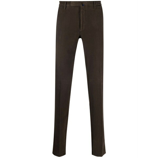 インコテックス メンズ 心地好いズボン下 ボトムス Slim-cut chinos Brown