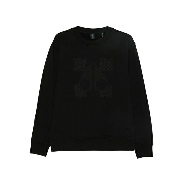 ムースナックルズ メンズ パーカー・スウェットシャツ アウター Crew-neck sweatshirt Black｜asty
