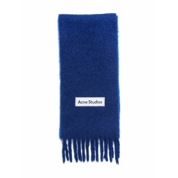 アクネ ストゥディオズ メンズ 消音装置・袈裟・えり巻き 添え物 Fringed scarf Blue