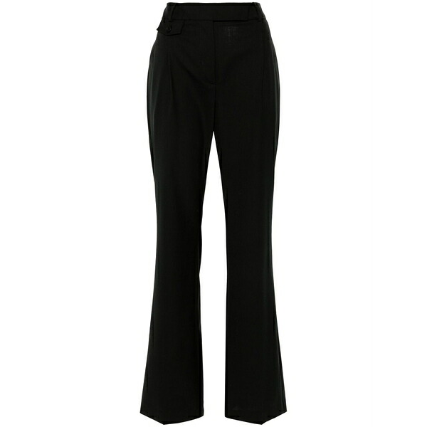 セミクチュール レディース カジュアルパンツ ボトムス Pleat-detail trousers Black