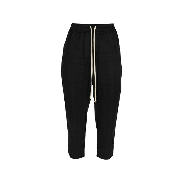リックオウエンス レディース カジュアルパンツ ボトムス Drawstring trousers Black|asty