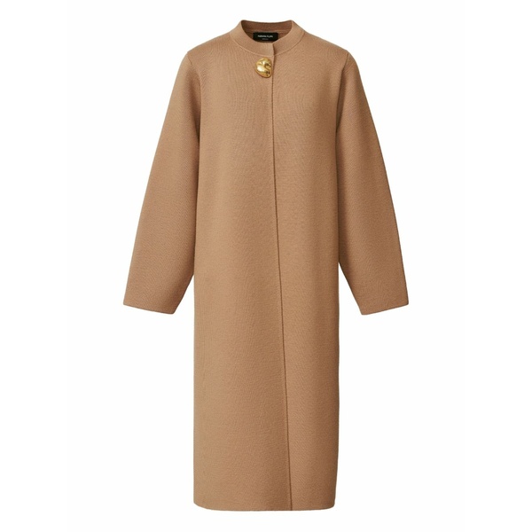 ファビアナ フィリッピ レディース 厚地の外套 アウター Button-detail knitted coat Brown