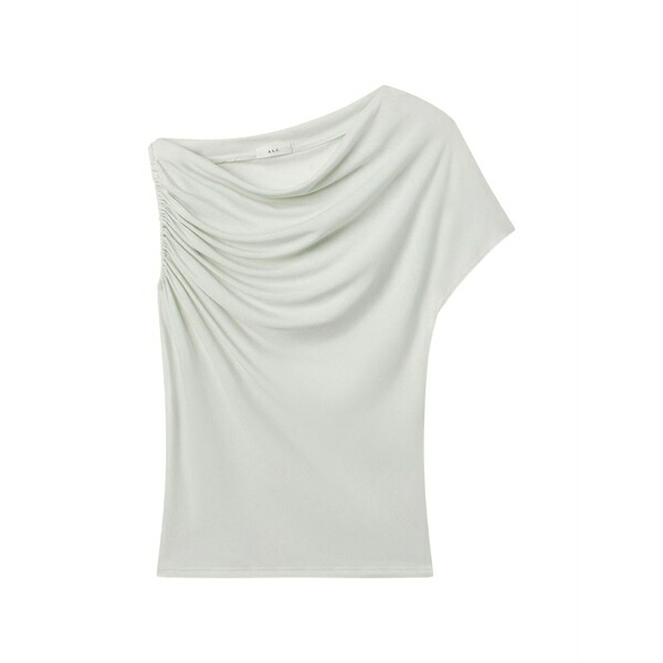 エーエルシー レディース プルオーバー トップス Draped one-shoulder tee Green
