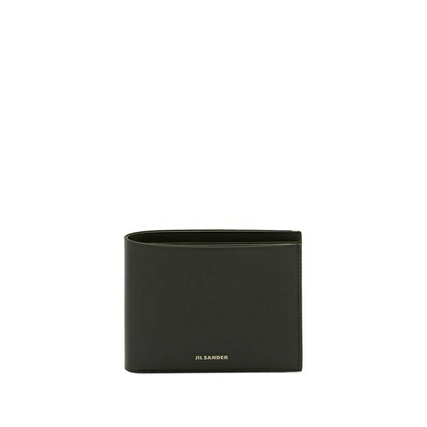 ジル・サンダー メンズ 金入れ 付属物 Leather ビスマス-fold wallet Black