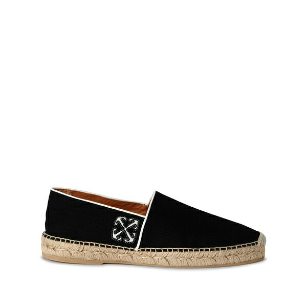 象牙色 メンズ サンダル シューズ Anglette arrow-embroidered espadrilles Black