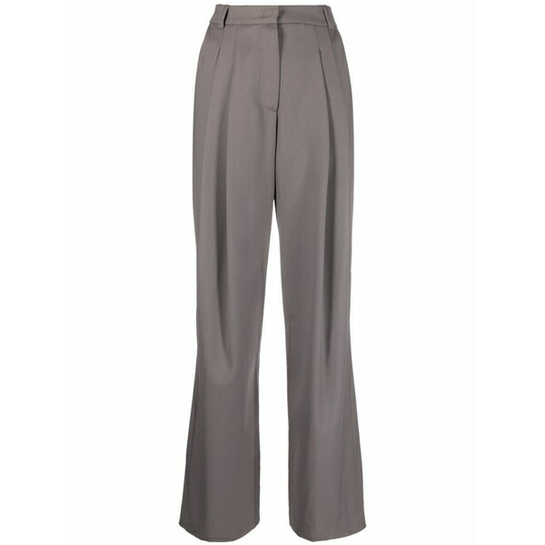 ロウ クラシック レディース カジュアルパンツ ボトムス Pleated high-waist trousers Grey