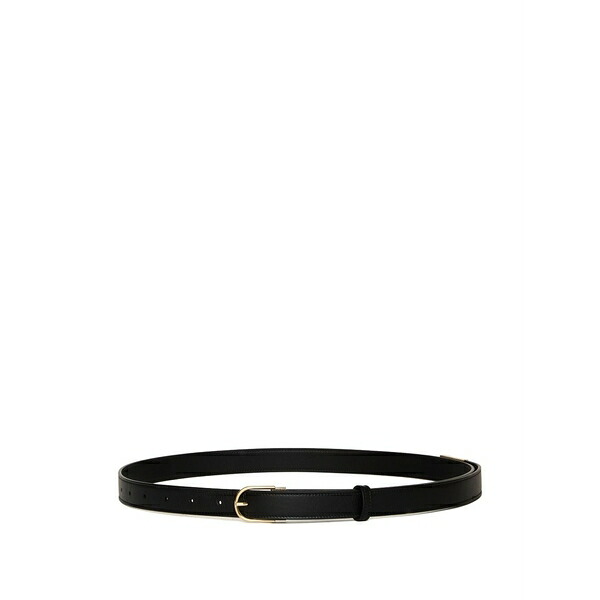 ヴィクトリア ベッカム レディース 三尺帯 添え物 Earring buckle leather belt Black