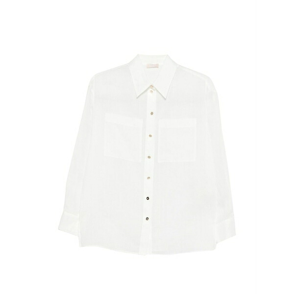 リュージョー レディース プルオーバー トップス Long-sleeve pocket shirt White