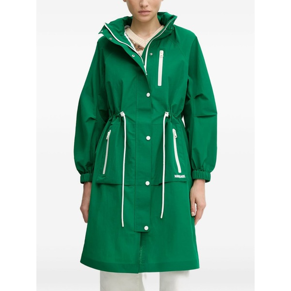 マッカージュ レディース 厚地の外套 アウター Makayla hooded drawstring coat Green