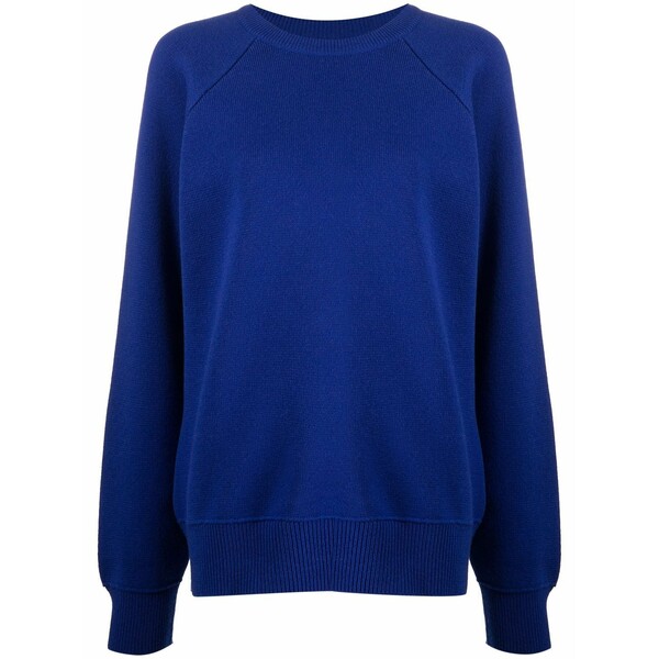 バリー レディース 編み物\u0026スウェーター アウター Crewneck cashmere-cotton sweatshirt Blue