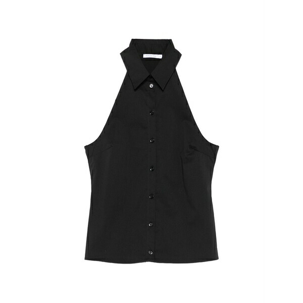 パトリツィア ペペ レディース シャツ トップス Button halterneck top Black|asty