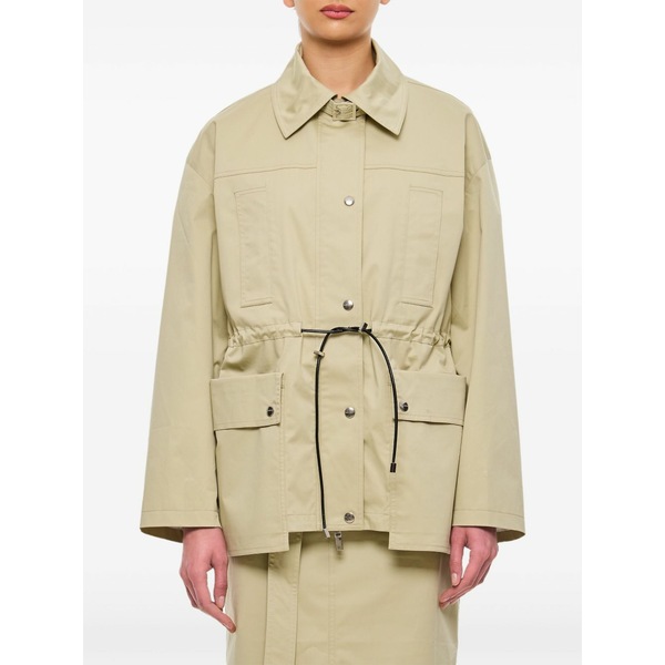 ハーフボーイ レディース ジャケット＆ブルゾン アウター Drawstring-waist parka jacket Neutrals｜asty