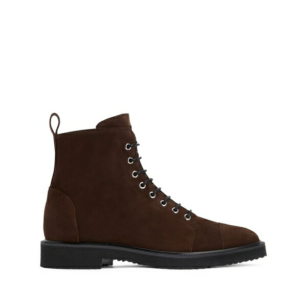 ジュゼッペザノッティ メンズ ブーツ シューズ Chris low lace-up suede ankle boots Brown
