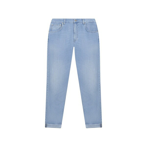 ドンダップ メンズ デニムパンツ ボトムス Cuffed-hem jeans Blue|asty