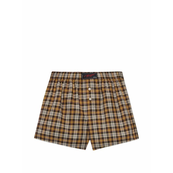 エムエスジイエム レディース カジュアルパンツ ボトムス Buttoned checked shorts Brown