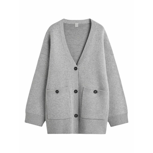 トーテム レディース ジレー アウター Pocket v-neck cardigan Grey