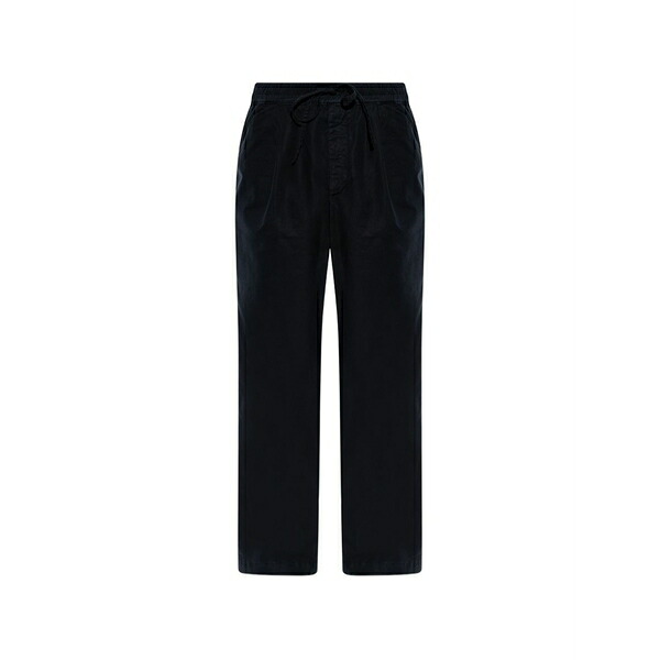 オフィシンジェネレール メンズ 心地好いズボン下 ボトムス Peterson drawstring-waistband trousers Black