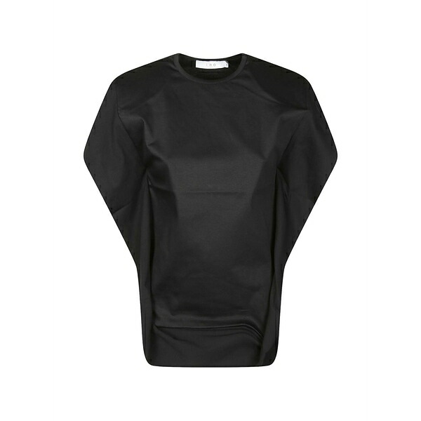 イロ レディース ティーシャツ トップス Butterfly-sleeve t-shirt Black トップス-レディースファッション-Tシャツ・カットソー