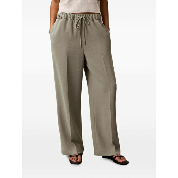 カルバンクライン レディース カジュアルパンツ ボトムス Drawstring trousers Green|asty