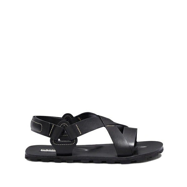 ジル・サンダー メンズ サンダル シューズ Leather sandals Black