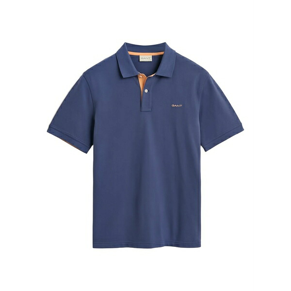 ガント メンズ スポーツシャツ トップス Short-sleeve polo shirt Blue