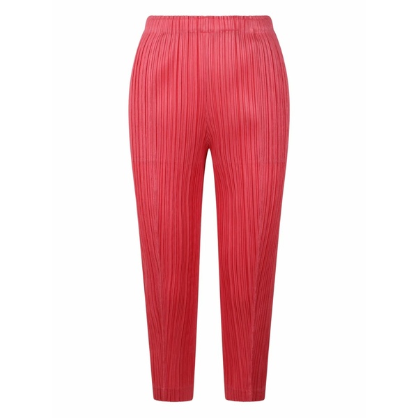 プリーツ プリーズ イッセイ ミヤケ レディース カジュアルパンツ ボトムス Pleated cropped trousers Pink｜asty