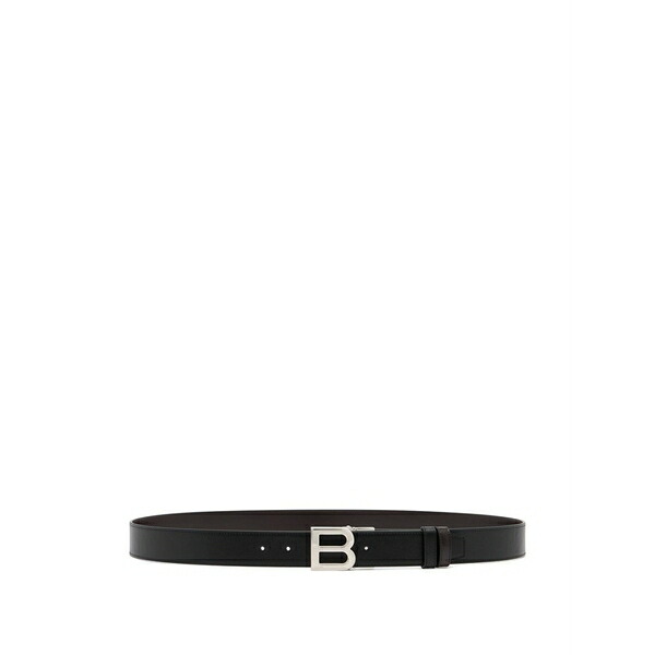 バリー メンズ 胴締め 佩び物 B-logo reversible belt Black