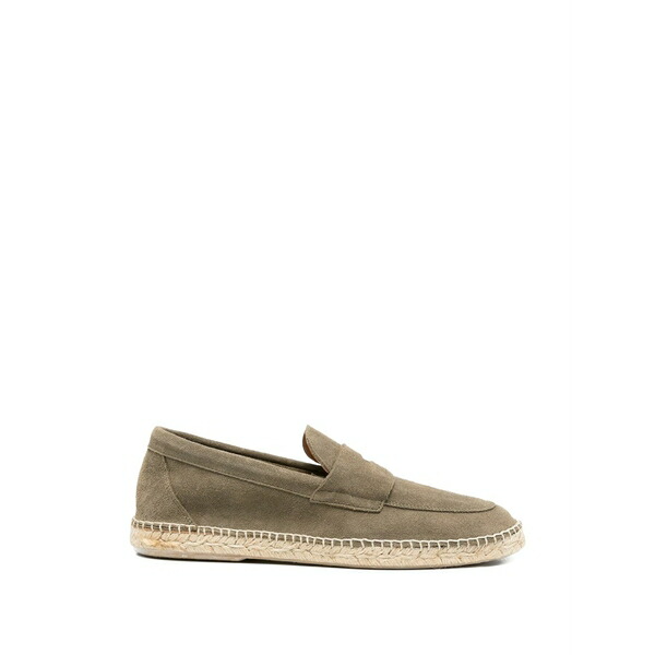 アバルカ メンズ サンダル シューズ Suede espadrilles shoes Green