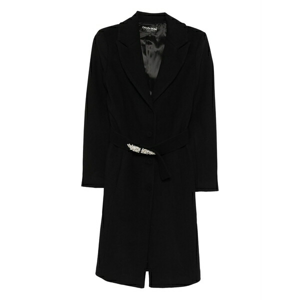 チアラ・ボニ・プティ・ローブ レディース 厚地の外套 アウター Embellished belted coat Black