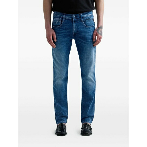 リプレー メンズ ジーンズズボン下 ボトムス Five-pocket jeans Blue
