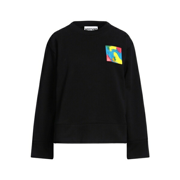 【送料無料】 モスキーノ レディース パーカー・スウェットシャツ アウター Sweatshirts Black