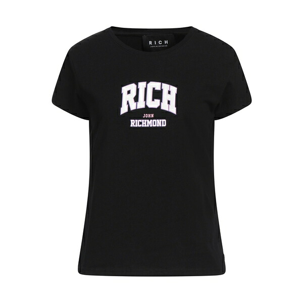 【送料無料】 ジョン リッチモンド レディース Tシャツ トップス T-shirts Black