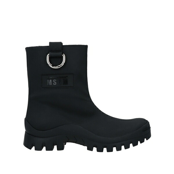 【送料無料】 エムエスジイエム レディース ブーツ シューズ Ankle boots Black|asty
