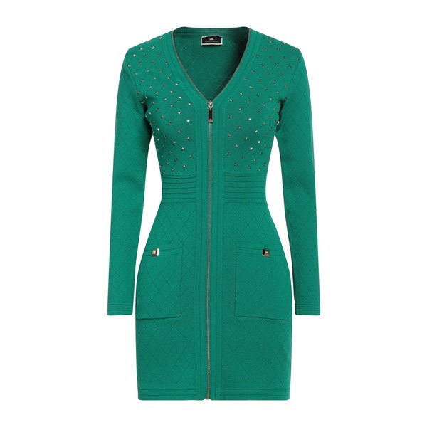 【送料無料】 エリザベスフランキ レディース ワンピース トップス Mini dresses Green|asty