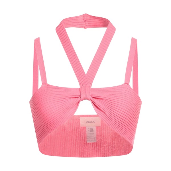 【送料無料】 ヴィコロ レディース Tシャツ トップス Tops Pink