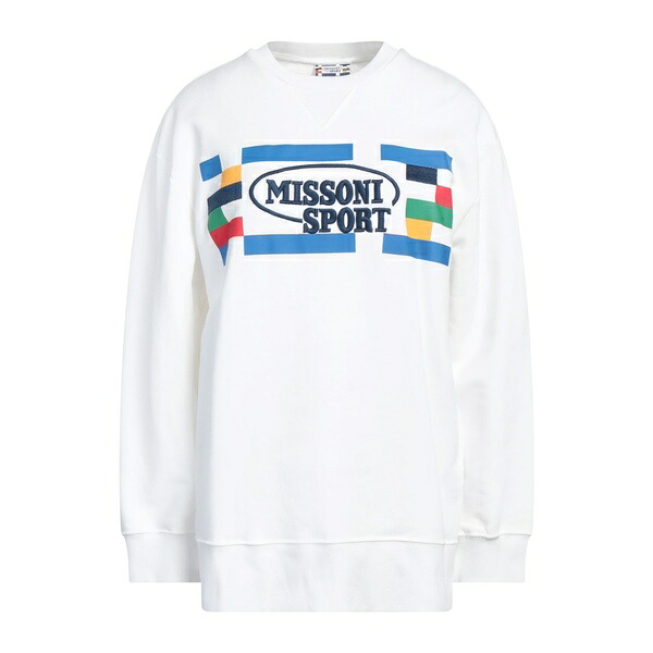 【貨物輸送無料】 ミッソーニ レディース パーカー・スウェットシャツ アウター Sweatshirts White
