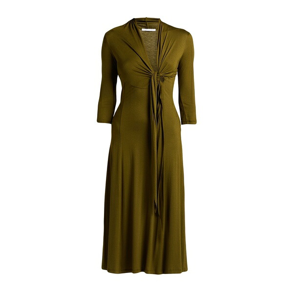 【送料無料】 メゾン ラヴィニアツーラ レディース ワンピース トップス Midi dresses Green