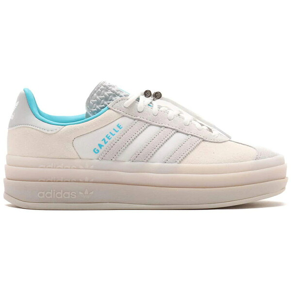 adidas アディダス レディース スニーカー 【adidas Gazelle Bold Cloud White Light Blue (Women's)】 サイズ US_5(22.0cm) Cloud White/Light Blue/Light Solid Grey