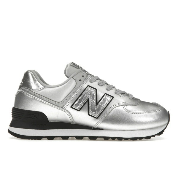 New Balance ニューバランス レディース スニーカー 【New Balance 574 Silver (Women's)】 サイズ US_6.5(23.5cm) Silver/Black