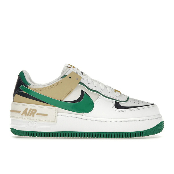 Nike ナイキ レディース スニーカー  【Nike Air Force 1 Low Shadow White Malachite Sesame (Women)】  サイズ US_8(25.0cm) White/Malachite/Sesame/Midnight Navy