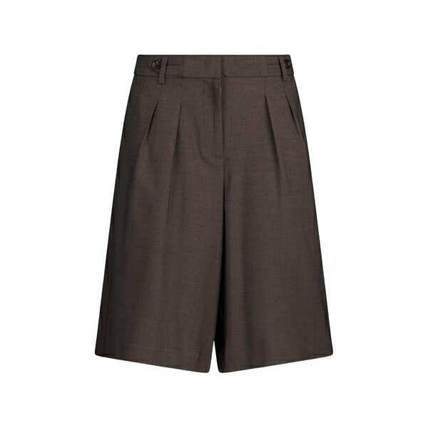 リュージョー レディース カジュアルパンツ ボトムス M茫漏lange pleated denim shorts Brown｜asty