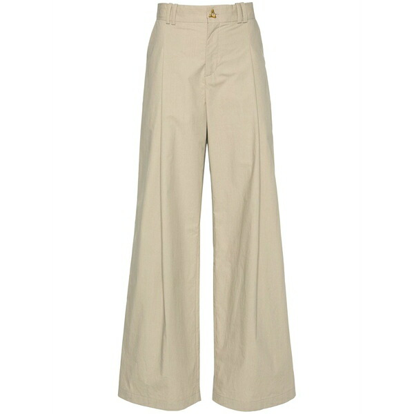 エーロン レディース カジュアルパンツ ボトムス Wellen poplin palazzo pants Neutrals｜asty