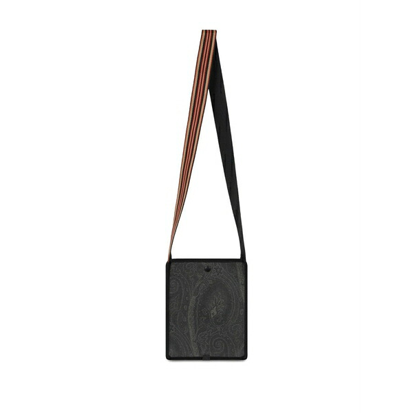 エトロ メンズ ショルダーバッグ 御徒面子 Small arnica paisley-print messenger bag Black