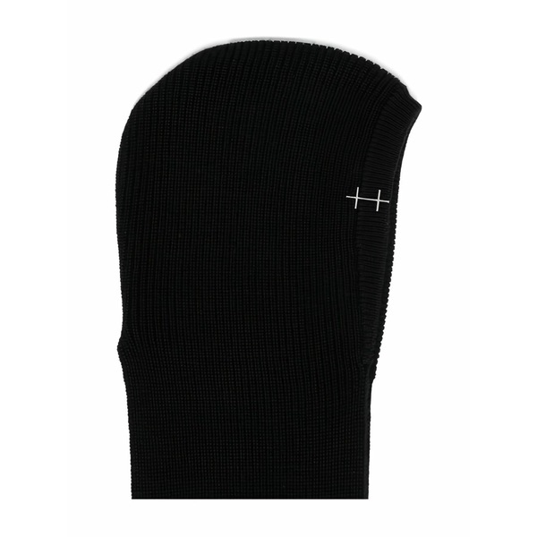 ヘリオットエミル メンズ 帽子 アクセサリー Ribbed balaclava  Black