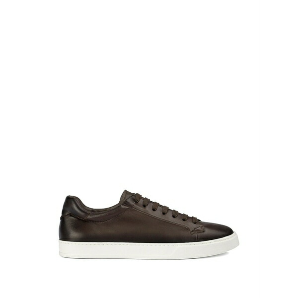 ドンカルズ メンズ スニーカー シューズ Leather lace-up sneakers Brown｜asty