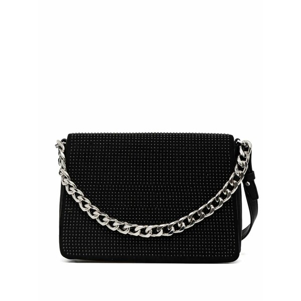ダナ キャラン ニューヨーク レディース ショルダーバッグ バッグ Rhinestone-embellished shoulder bag Black｜asty