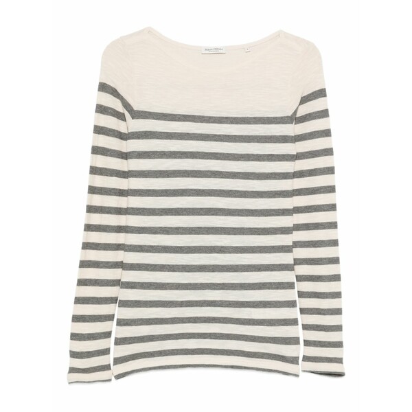 マルコポーロ レディース プルオーバー トップス Striped t-shirt Neutrals