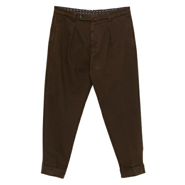 ベルウィッチ メンズ カジュアルパンツ ボトムス Chiaia pleated cuffed trousers Black|asty