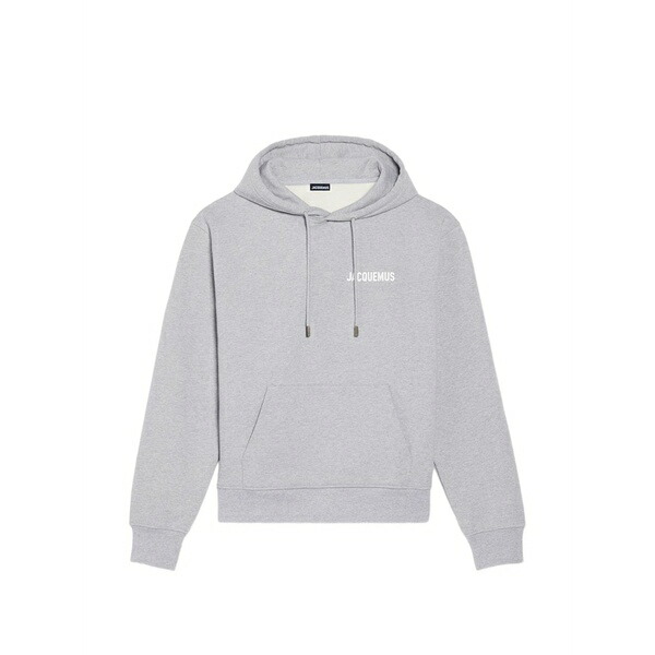 ジャクエムス メンズ パーカー・スウェットシャツ アウター Logo-detail hoodie  Grey パーカー-メンズファッション-トップス