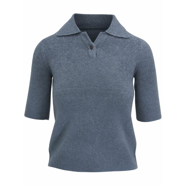 ヴィンス レディース スポーツシャツ トップス Boucl茫漏 polo shirt Blue